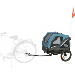 Przyczepka rowerowa, dla psa, M: 81 × 102 × 102/145 cm, niebieski/szary