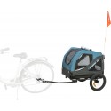 Przyczepka rowerowa, dla psa, M: 81 × 102 × 102/145 cm, niebieski/szary