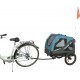 Przyczepka rowerowa, dla psa, M: 81 × 102 × 102/145 cm, niebieski/szary