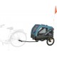 Przyczepka rowerowa, dla psa, L: 81 × 112 × 112/155 cm, niebieski/szary