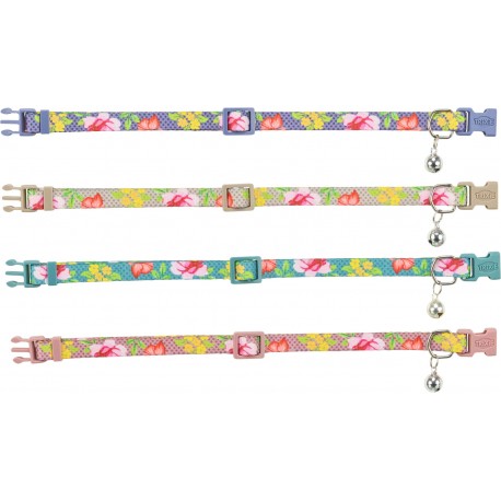 Obroża dla kota, dla kota, kwiaty, 20–34 cm/10 mm, różne kolory