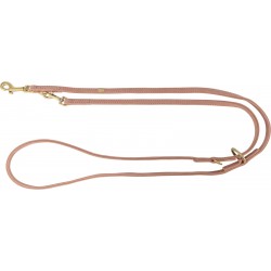 Smycz przepinana Pure, dla psa, skórzana, XS–S: 2 m/10 mm, różowa