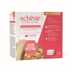 Veterinary Solutions Gastro intestinal, karma morka, dla kota, tuńczyk i biała ryba, w bulionie, 8x80g, puszka, OPAK