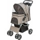 Wózek spacerowy, dla psa, 47 × 100 × 80 cm, 4,9 kg, taupe