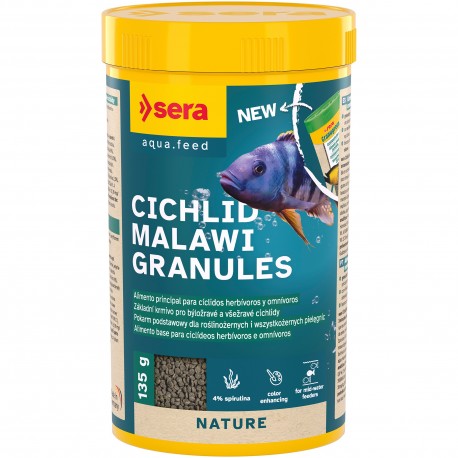 Cichlid Malawi Granules 250 ml (135 g) - pokarm roślinny w granulacie
