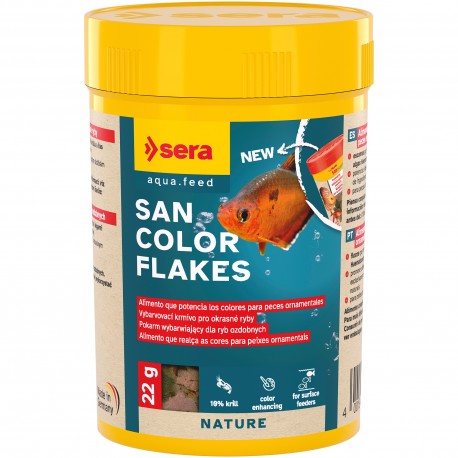 San Color Flakes 100 ml (22 g) - pokarm wybarwiający w płatkach