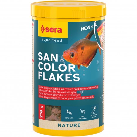 San Color Flakes 1.000 ml (210 g) - pokarm wybarwiający w płatkach