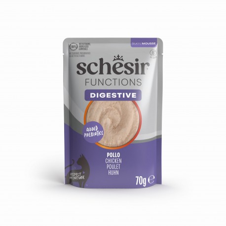 Functions Digestive, karma mokra, dla kota, kurczak, mus, 70g, saszetka