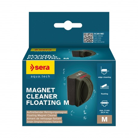 Magnet Cleaner Floating M, czyścik magnetyczny, do akwarium, pływający, do szkła o grubości do 8 mm