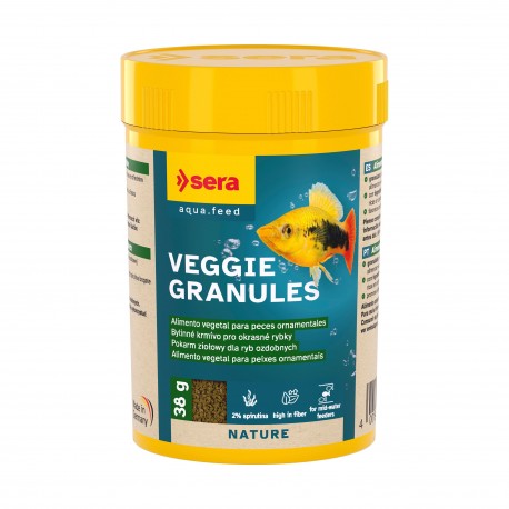 Veggie Granules, pokarm, dla ryb żerujących w środkowej strefie wody, ziołowy granulat, 100 ml/38 g