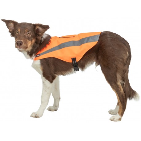 Kamizelka odblaskowa, dla psa, S: 35 cm, obwód tułowia:48-72 cm, neonowy pomarańczowy