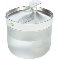 Fontanna Aqua Clear, dla kota, plastik/stal nierdzewna, 2,5 l/18 × 16 × 18 cm, biała