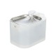 Fontanna Aqua Square, dla kota, plastik/stal nierdzewna, 2,5 l/23,5 × 15,5 × 15,8 cm, biała