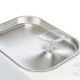 Fontanna Aqua Square, dla kota, plastik/stal nierdzewna, 2,5 l/23,5 × 15,5 × 15,8 cm, biała