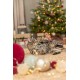 Xmas Wędka piernikowy ludzik, zabawka, dla kota, drewno, z kocimiętką, 46 cm