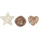 Xmas Zestaw rattanowy, zabawka, dla gryzoni i królików, 3 szt., 5–6,5 cm