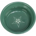 Xmas Miska ceramiczna, dla psa i kota, mix kolorów: bordowa i zielona, 0,25 l/o 13 cm