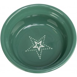 Xmas Miska ceramiczna, dla psa i kota, mix kolorów: bordowa i zielona, 0,6 l/o 15 cm