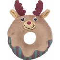 Xmas Donut - Łoś, zabawka, dla psa, szara, plusz, 14 cm