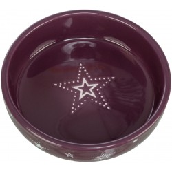 Xmas Miska ceramiczna, dla psa i kota, mix kolorów: bordowa i zielona, 0,4 l/o 15 cm