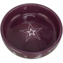 Xmas Miska ceramiczna, dla psa i kota, mix kolorów: bordowa i zielona, 0,4 l/o 15 cm
