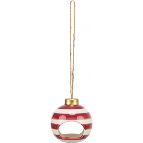 Xmas Karmnik bąbka, dla ptaków, bordowo-kremowa, o 12 cm