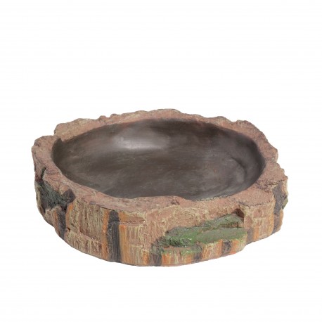 Terra Natura Dekoracja terrarystyczna, Miska do terrarium imitująca skałę, 13x12x3,5 cm