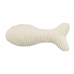 Ryba, zabawka, dla kota, sznurek, kocimiętka, 25 cm, beżowa