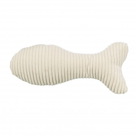 Ryba, zabawka, dla kota, sznurek, kocimiętka, 25 cm, beżowa