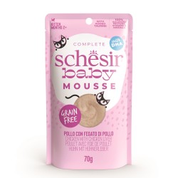 Baby Mousse, karma mokra, dla kociąt, kurczak z wątróbką, 70 g, saszetka